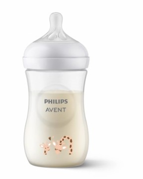 Philips Avent Natural Response pudelīte 260 ml,  knupītis, 1m+ Giraffe - SCY903/66