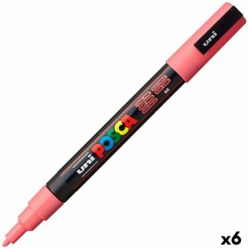 Marķieris POSCA PC-3M Coral Rozā (6 gb.)