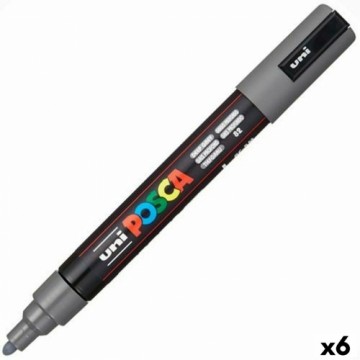 Marķieris POSCA PC-5M Tumši pelēks (6 gb.)