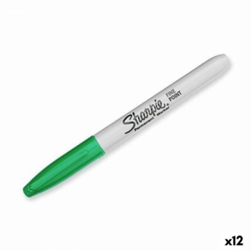 Permanentais marķieris Sharpie Fine Point Zaļš 0,9 mm (12 gb.)