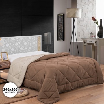 Herzberg Home & Living Herzberg HG-2420BCO: Bicolor Microfiber Duvet - 240x200cm Brown