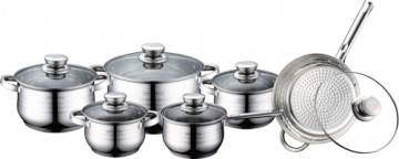 Royalty Line RL-1231; Cookware Set with glass lid 12 pcs