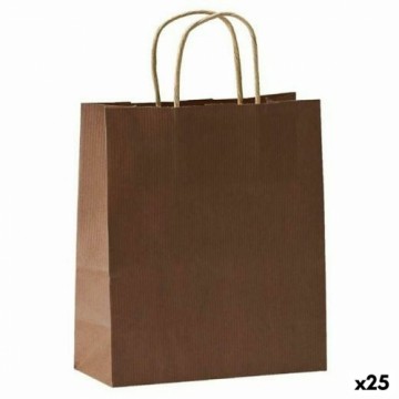 мешки Fama 31 x 11 x 42 cm бумага Темно-коричневый С ручками 25 штук