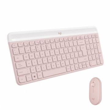 Клавиатура и мышь Logitech MK470 Slim Combo Розовый