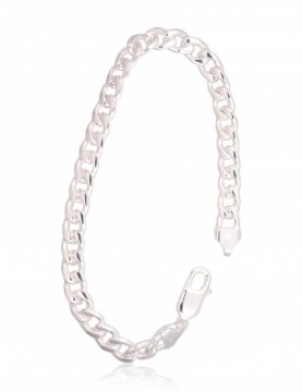 Серебряная цепочка Картье 7 мм #2400139-bracelet, Серебро 925°, длина: 21 см, 21.9 гр.