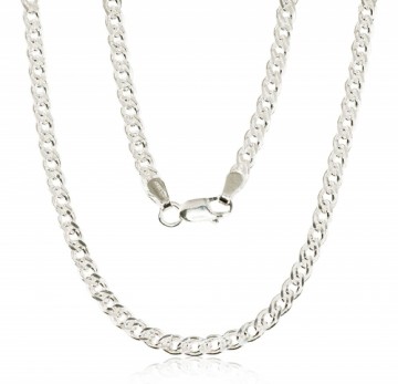 Серебряная цепочка Мона-лиза 3.1 мм, алмазная обработка граней #2400077, Серебро 925°, длина: 50 см, 9.7 гр.