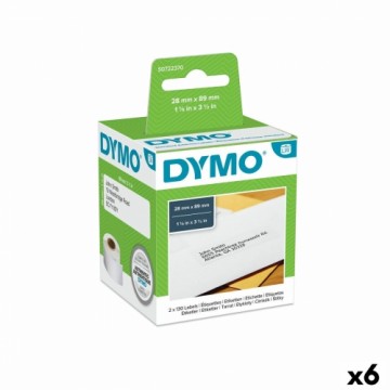Рулон этикеток Dymo 99010 28 x 89 mm LabelWriter™ Белый Чёрный (6 штук)