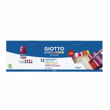 Tempera Giotto Decor Multicolour 12 Pieces 25 ml (12 Units)