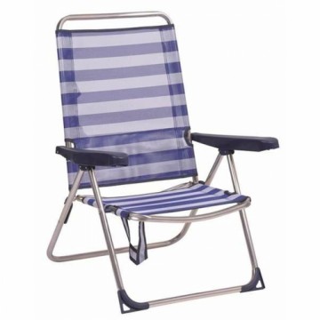 Folding Chair Alco Sailor Navy Blue White Aluminium