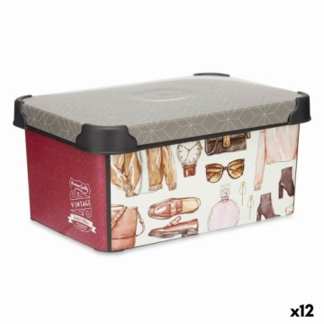 Storage Box Plastic Vintage 5 L (19 x 13,5 x 29 cm) (12 Units)