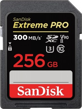 SanDisk Extreme PRO 256 GB SDXC, memory card (black, UHS-II U3, Class 10, V90)