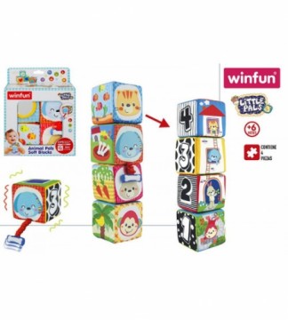 Winfun Attīstošo mkstu kubu komplekts 10 cm 6m+ CB44713