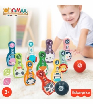 Fisher Price Деревянная игра Кегли 3лет+ CB48815