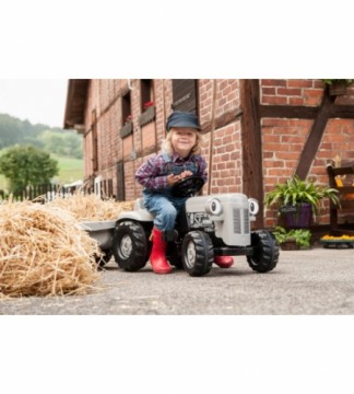 Rolly Toys Bērnu traktors ar pedāļiem ar piekabi 014941 KID Little Grey Fergie (2,5-5 gadiem) Vācija