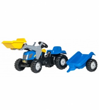 Rolly Toys Bērnu traktors ar pedāļiem rollyKid NH T7040 ar kausu un  piekabi  (2,5-5 gadiem) 023929 Vācija