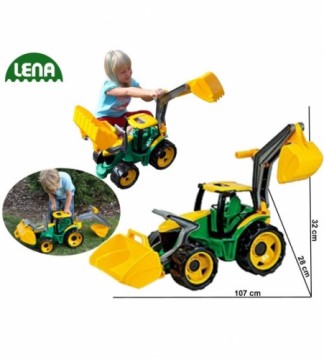 Traktors LENA MAXI ar kausu un iekrāvēju  107 cm L02080 (kastē)