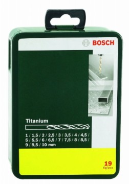 Bosch Metal drill bit Titanium Set 19 pieces