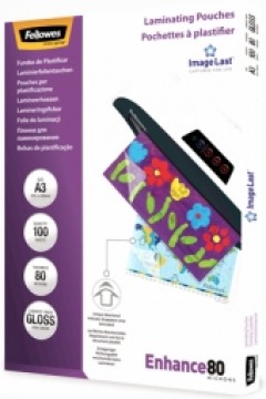 Laminēšanas plēves Fellowes ImageLast A3 80 Micron Laminating Pouch - 100 pack