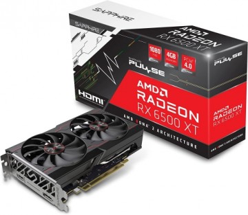 SAPPHIRE Radeon RX 6500 XT Pulse Gaming OC, graphics card (RDNA 2, GDDR6, 1x DisplayPort, 1x HDMI)