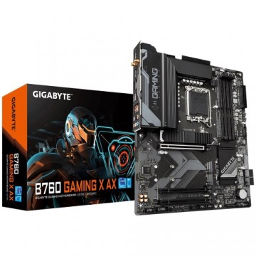 Mainboard|GIGABYTE|Intel B760 Express|LGA1700|ATX|Memory DDR5|Memory slots 4|2xPCI-Express 3.0 16x|1xPCI-Express 4.0 16x|3xM.2|1xHDMI|1xDisplayPort|5xUSB 2.0|2xUSB 3.2|1xUSB-C|1xRJ45|6xAudio port|B760GAMINGXAX1.1