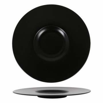 Bigbuy Home Плоская тарелка Neat Фарфор Чёрный (Ø 30 cm)