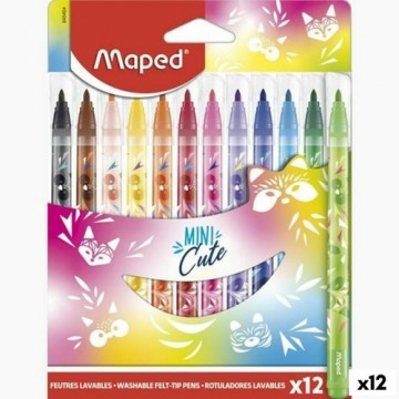 Flomasteru Komplekts Maped Mini Cute Daudzkrāsains 12 Daudzums (12 gb.)