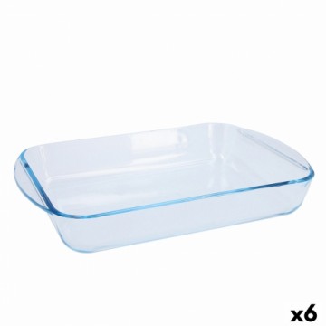 Krāsns Trauks Pyrex Classic Taisnstūra 35 x 23 x 6 cm Caurspīdīgs Stikls (6 gb.)