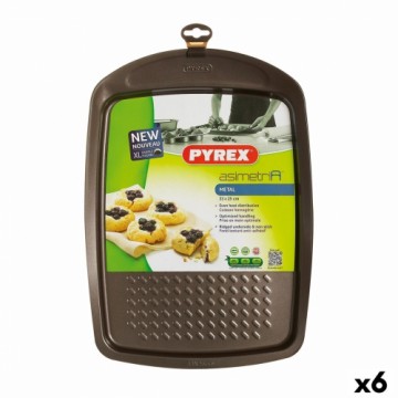 Krāsns Veidne Pyrex Asimetria Taisnstūra Melns Metāls 33 x 25 cm (6 gb.)