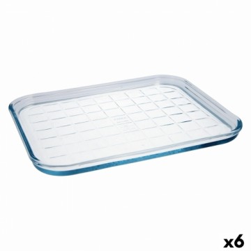 Krāsns Veidne Pyrex Classic Plakans 33 x 27 x 2 cm Caurspīdīgs Stikls (6 gb.)