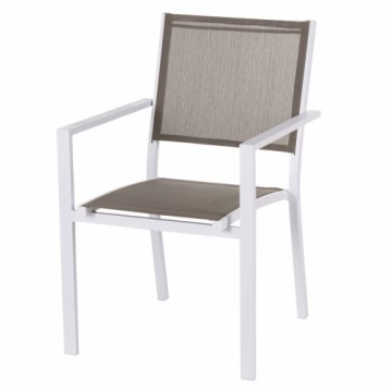 Bigbuy Home Садовое кресло Thais 55,2 x 60,4 x 86 cm Бежевый Алюминий Белый