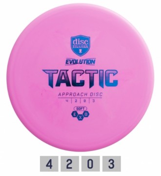 Discgolf DISCMANIA Midrange driver SOFT EXO TACTIC Evolution Pink 4/2/0/3