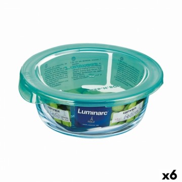 Apaļa Pusdienu Kastīte ar Vāku Luminarc Keep'n Lagon Tirkīzs 420 ml 11,5 x 5,4 cm Stikls (6 gb.)