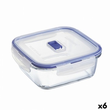 Hermētiska Pusdienu Kastīte Luminarc Pure Box Active 1,22 L Daudzkrāsains Stikls (6 gb.)