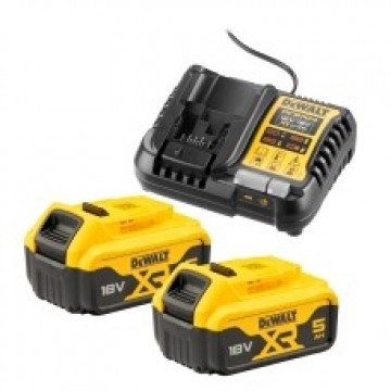 Dewalt (i) DeWALT Komplekts lādētājs + 2x5Ah (DCB1104+DCB184)