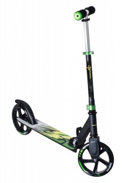 Muuwmi Aluminium Scooter skrejritenis 200 mm, melns/zaļš - AU 573