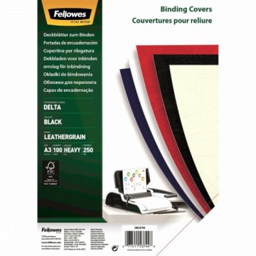 Binding covers Fellowes Delta 100 Units Black A3 Cardboard