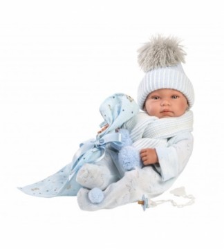Llorens Кукла малыш мальчик Тино 43 см с одеялком и соской (виниловое тело) Испания LL84337