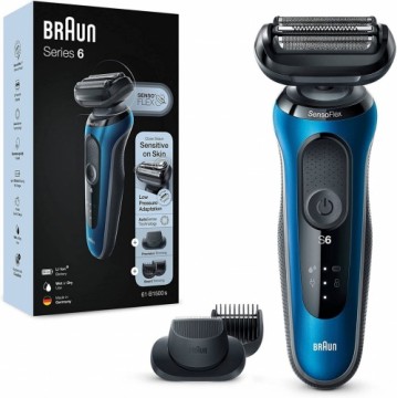 Braun  
         
       Shaver 61-B1500s	 Operating time (max) 50 min, Wet&Dry, Blue/Black