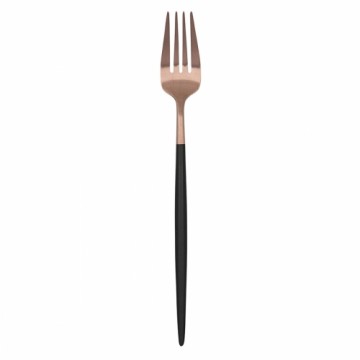 Fork Set Bidasoa Gio Black Copper Metal 12 Units