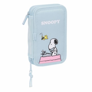 Skolas Penālis ar Piederumiem Snoopy Imagine Zils (12.5 x 19.5 x 4 cm) (28 pcs)