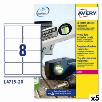 Printera birkas Avery L4515 99,1 x 67,7 mm Balts 20 Loksnes (5 gb.)