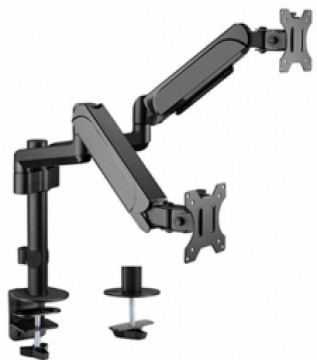 Monitora stiprinājums Gembird Adjustable Desk 2-display Mounting Arm 17”-32”