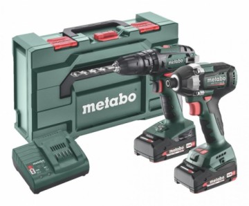 18V komplekts:SB 18 L BL + SSD 18 LT 200 BL+1 x2,0Ah+1x5,2Ah, Metabo