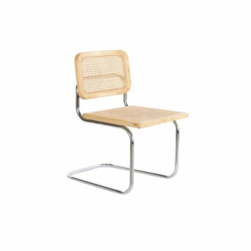 ēdamistabas krēsls DKD Home Decor 46 x 46 x 77 cm Dabisks Sudrabains Gaiši brūns Rotangpalma