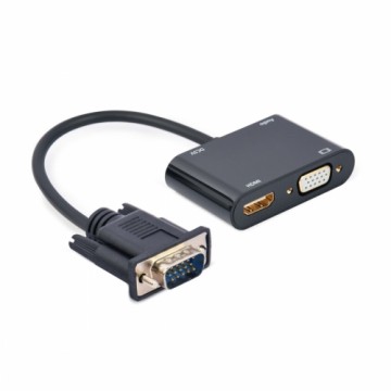 VGA uz HDMI Adapteris GEMBIRD A-VGA-HDMI-02 Melns