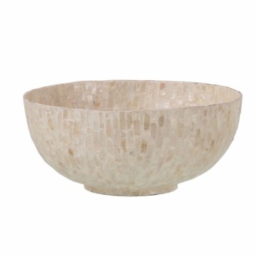 Bowl 33 x 33 x 14,5 cm White Mother of pearl