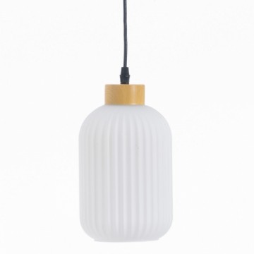 Bigbuy Home Потолочный светильник Стеклянный Натуральный Металл Белый 14 x 14 x 32 cm