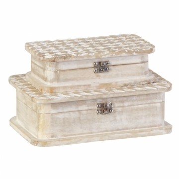 Bigbuy Home Декоративный шкафчик 28 x 18 x 9,5 cm Древесина манго (2 штук)