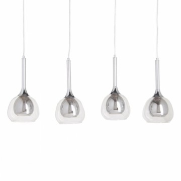 Ceiling Light Crystal Grey Metal 90 x 16 x 50 cm