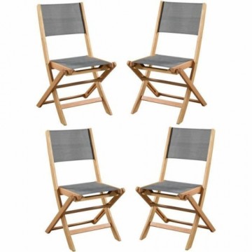 Bigbuy Outdoor Садовое кресло Acacia 50 x 57 x 90 cm Серый (4 Предметы)